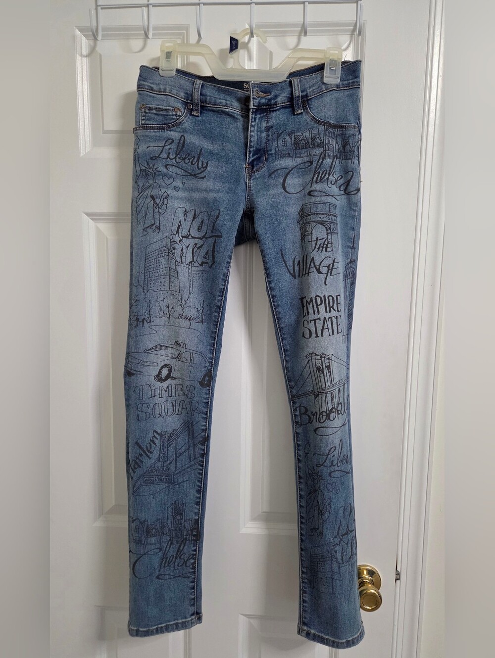 NYC Graffiti Print Jeans